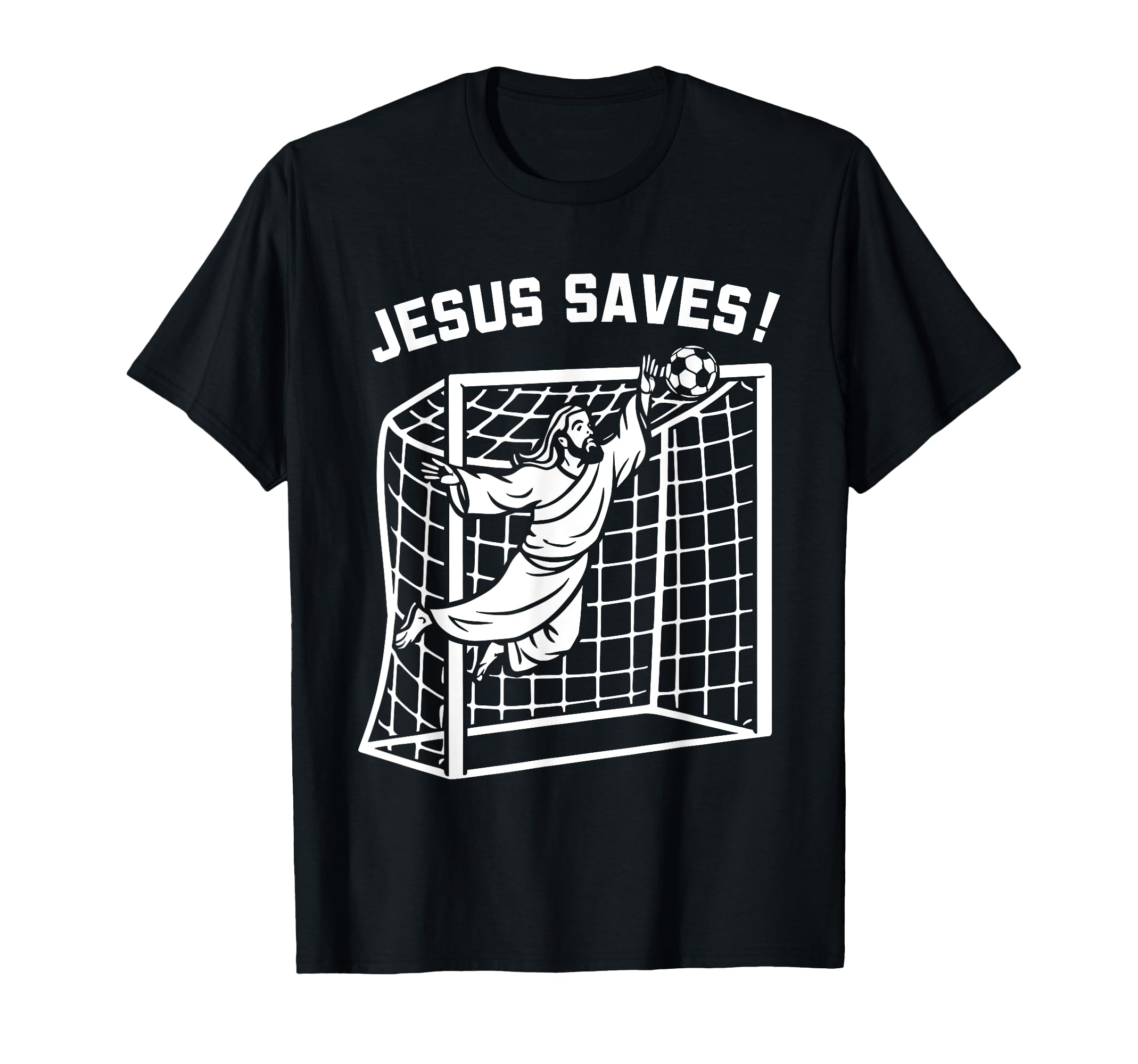Jesus Funny Soccer Saves Football T-Shirt - Aesthetic Graphic Men Women