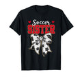 Soccer Sister Bow Leopard Soccer T-Shirt - Custom Art Print Men Women