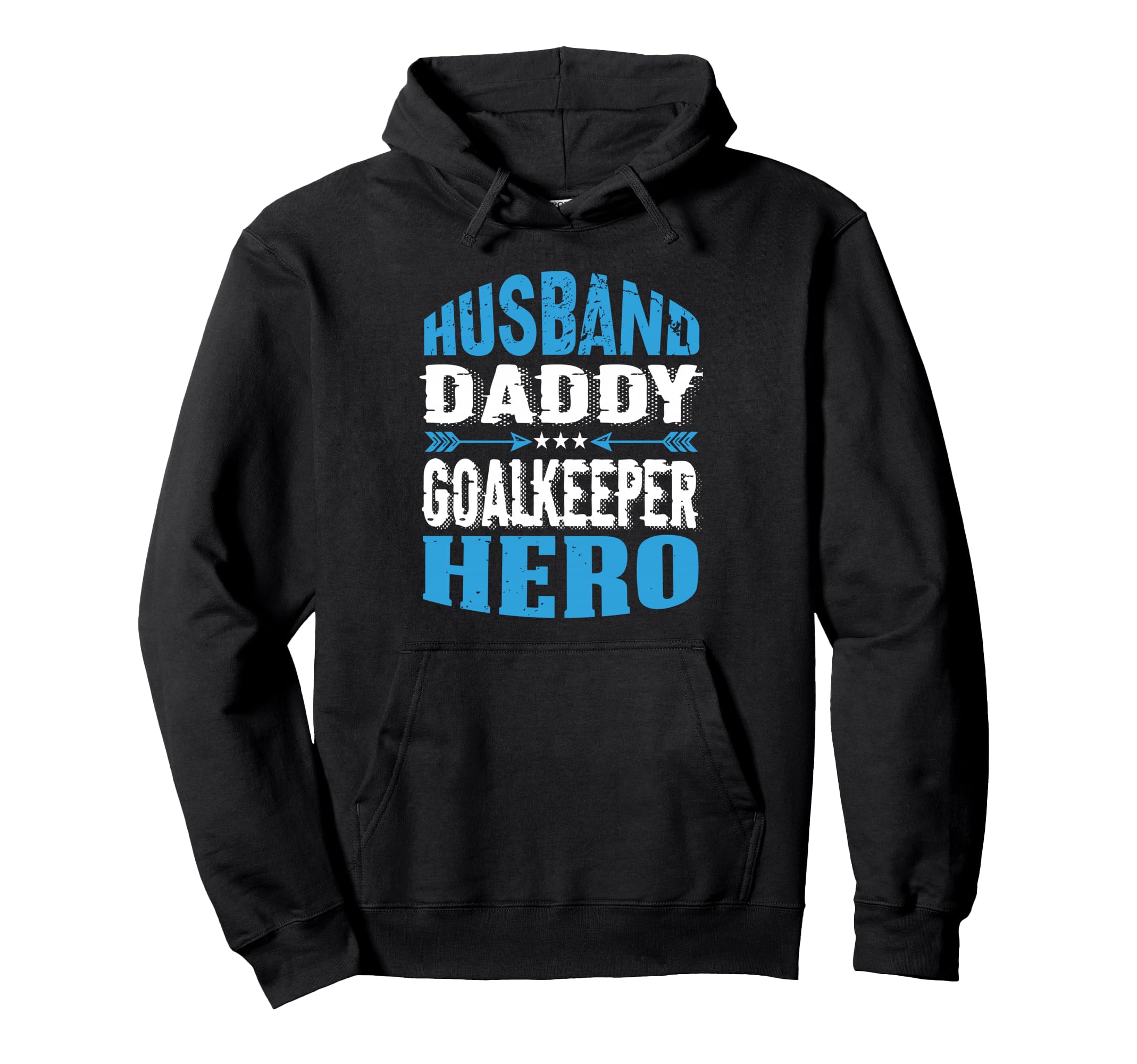 Husband Daddy Goalkeeper Hero Goalkeeper Hoodie - Minimalist Print Unisex
