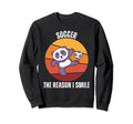 Panda Soccer Reason I Smile Sweatshirt - Trendy Graphic Unisex
