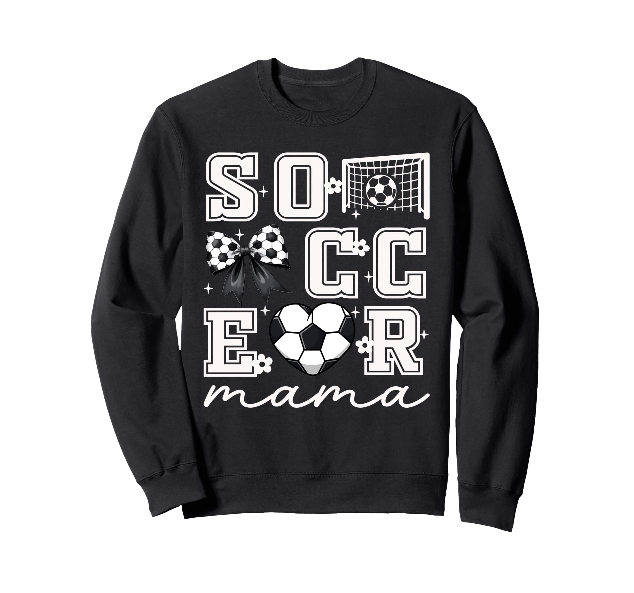 Soccer Mama Coquette Bow Funny Soccer Sweatshirt - Graphic Print Men Women