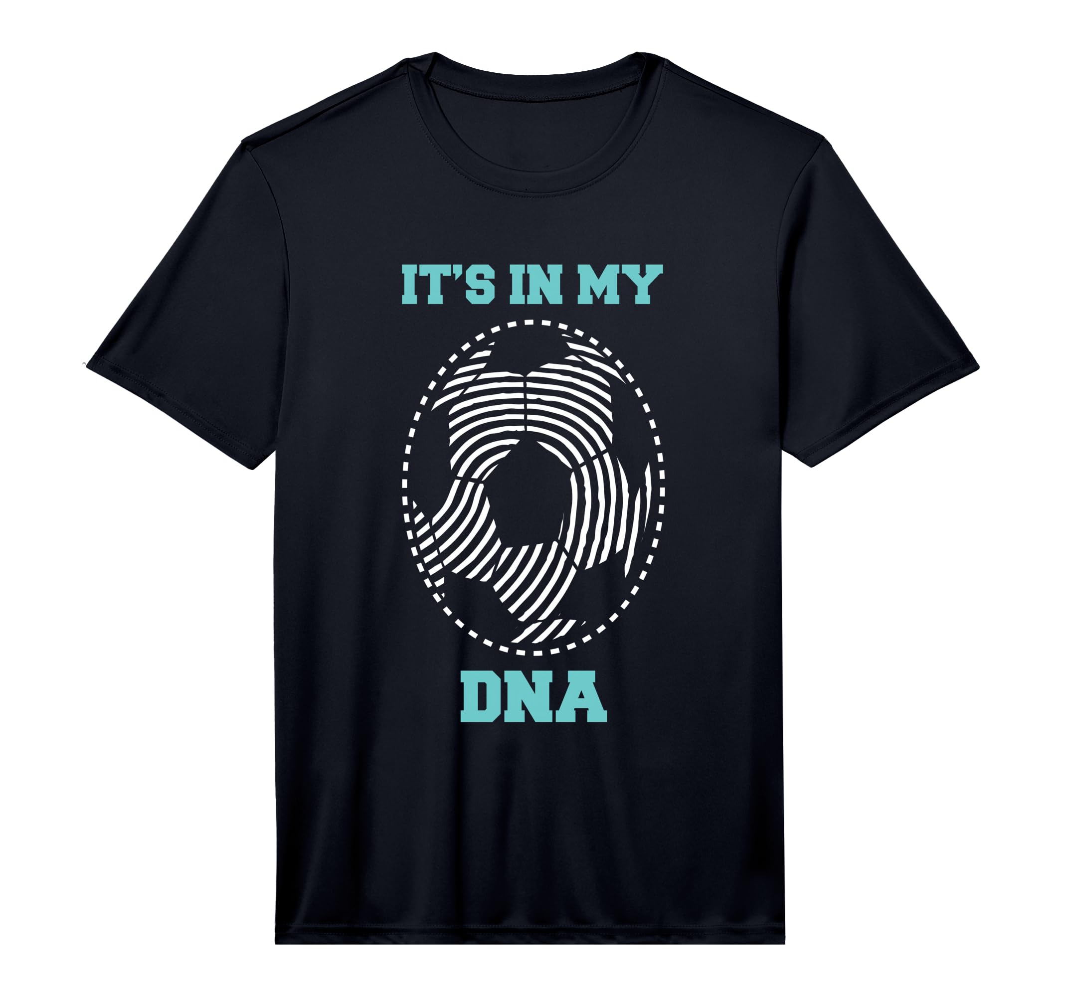 Soccer Its My Dna Football Thumbprint T-Shirt - Graphic Print Men Women