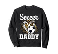 Soccer Daddy Leopard Heart Sweatshirt - Casual Everyday Wear for Adults
