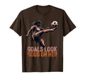 Goals Good Her Womens Soccer T-Shirt - Novelty Apparel for Adults