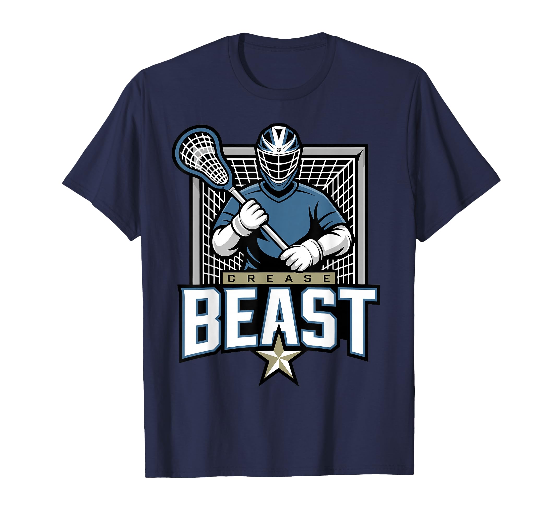 Lacrosse Goalie Lax Goalkeeper Crease T-Shirt - Graphic Print for Adults