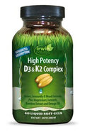 Irwin Naturals - D3 + K2 High Potency, 60 Softgels - Vitamin D Supplement