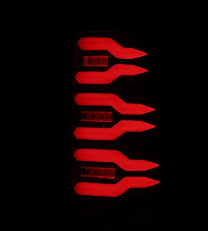AlphaRex 99-06 Chevrolet Silverado/99-06 GMC Sierra LUXX-Series LED Tail Lights - Black/Red 620007 *Discontinued