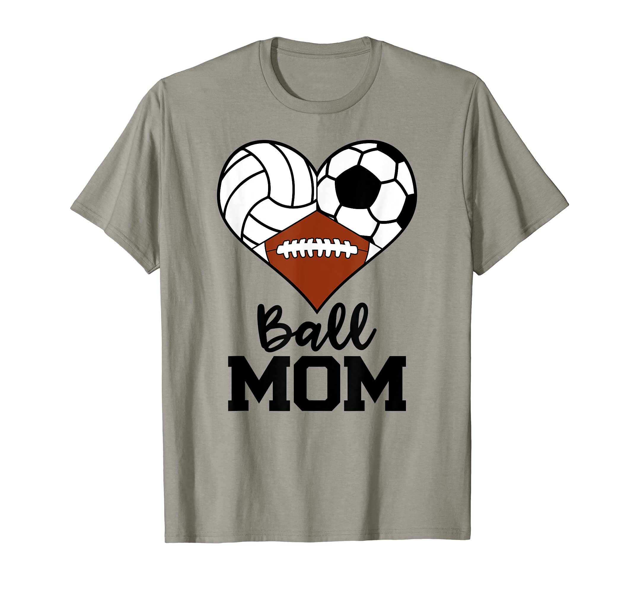 Ball Mom Funny Volleyball Soccer Football T-Shirt - Unique Graphic Unisex