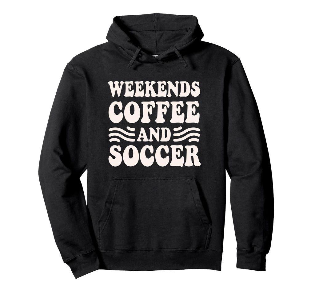 Weekends Coffee And Soccer Groovy Mom Hoodie - Unique Graphic for Adults