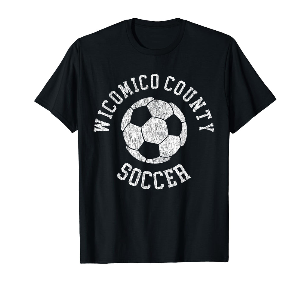 Wicomico County Soccer Distressed 90S T-Shirt - Trendy Graphic Unisex