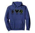Soccer Peace Love Football Sports Lovers Hoodie - Fun Novelty Design Unisex