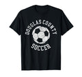 Douglas County Soccer Distressed 90S T-Shirt - Novelty Apparel for Adults
