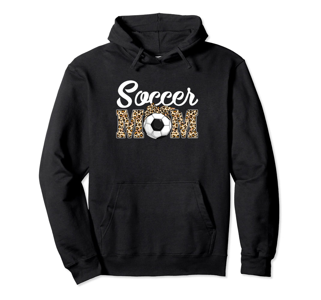Soccer Funny Mom Game Leopard Mothers Day Hoodie - Streetwear Style Unisex