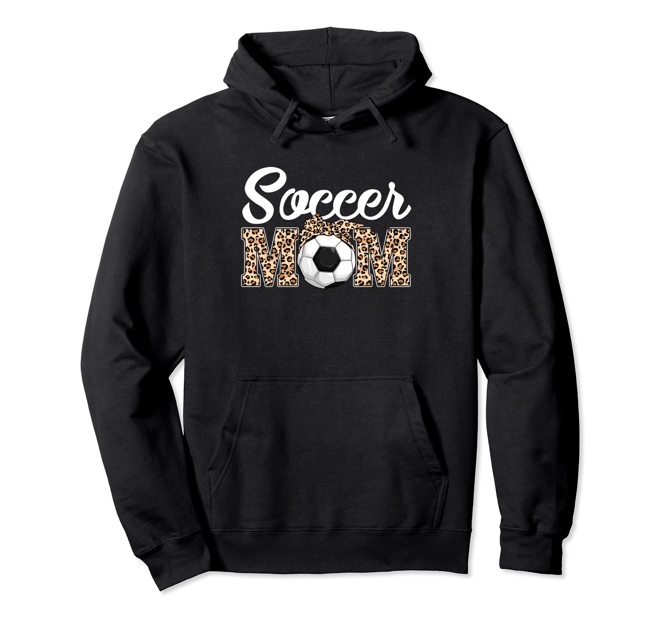 Soccer Funny Mom Game Leopard Mothers Day Hoodie - Streetwear Style Unisex