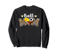 Ball Mom Leopard Soccer Football Sweatshirt - Novelty Apparel for Adults