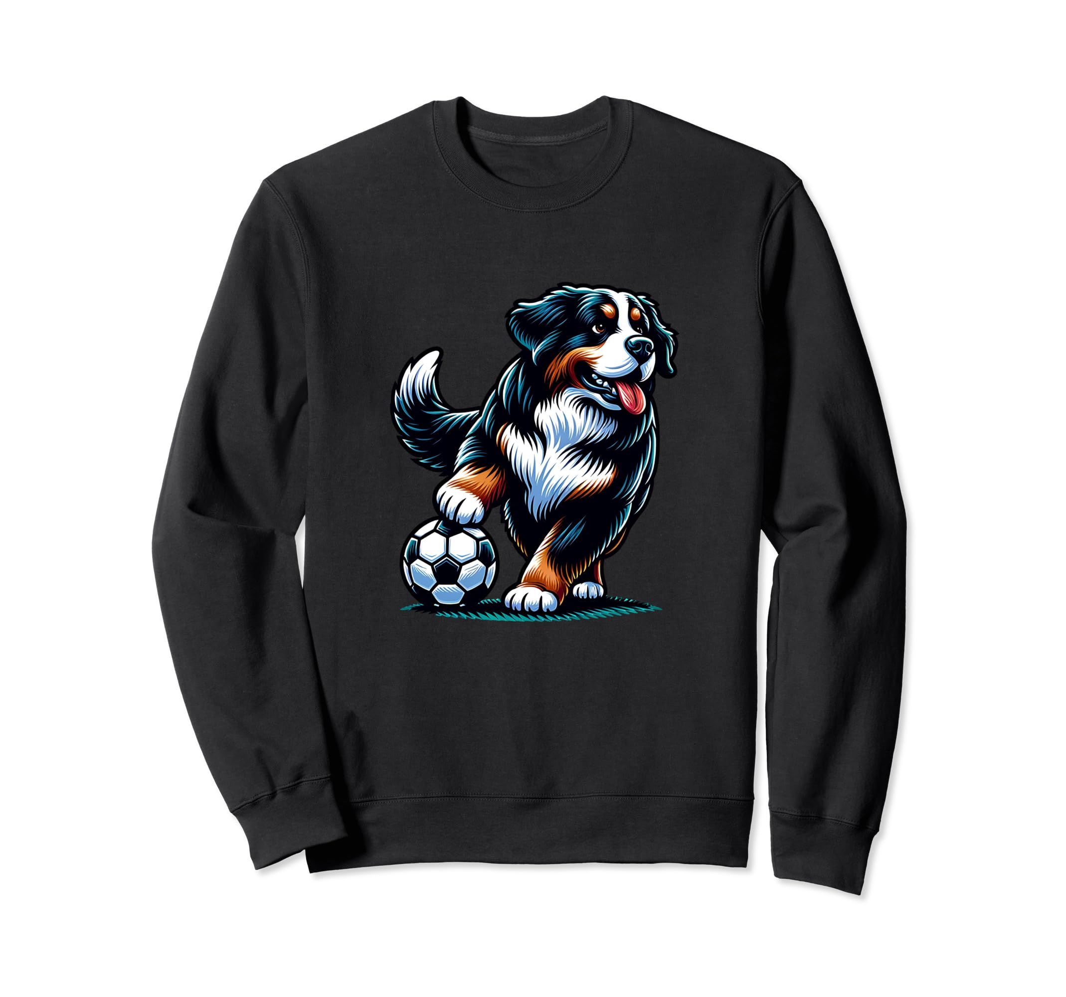 Bernese Mountain Dog Soccer Sweatshirt - Fun Novelty Design for Adults