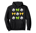 Soccer Balls Bows Womens Soccer Player Hoodie - Trendy Graphic Unisex