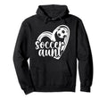 Soccer Aunt Heart Aunt Soccer Player Hoodie - Unique Graphic Men Women