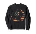 Soccer American Flag Patriotic Sweatshirt - Minimalist Print Unisex