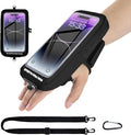 Phone Holder for Running, Running Armband Phone Holder with Carabiner, Phone Armbands for iPhone 16 15 14 13 12 11Pro Max & Galaxy S25/S24/S23, Cell Phone Armband Up to 6.8'' Phone (Black)