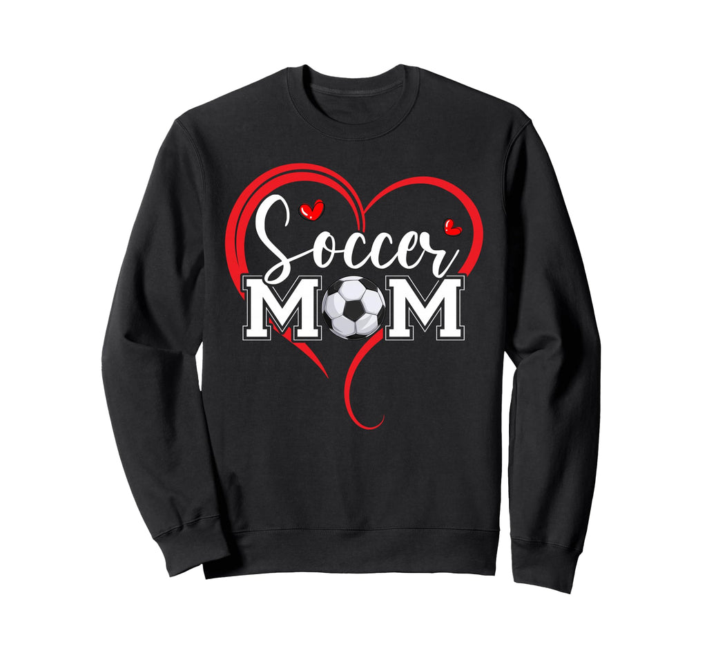 Funny Soccer Mom Heart Soccer Sweatshirt - Aesthetic Graphic for Adults