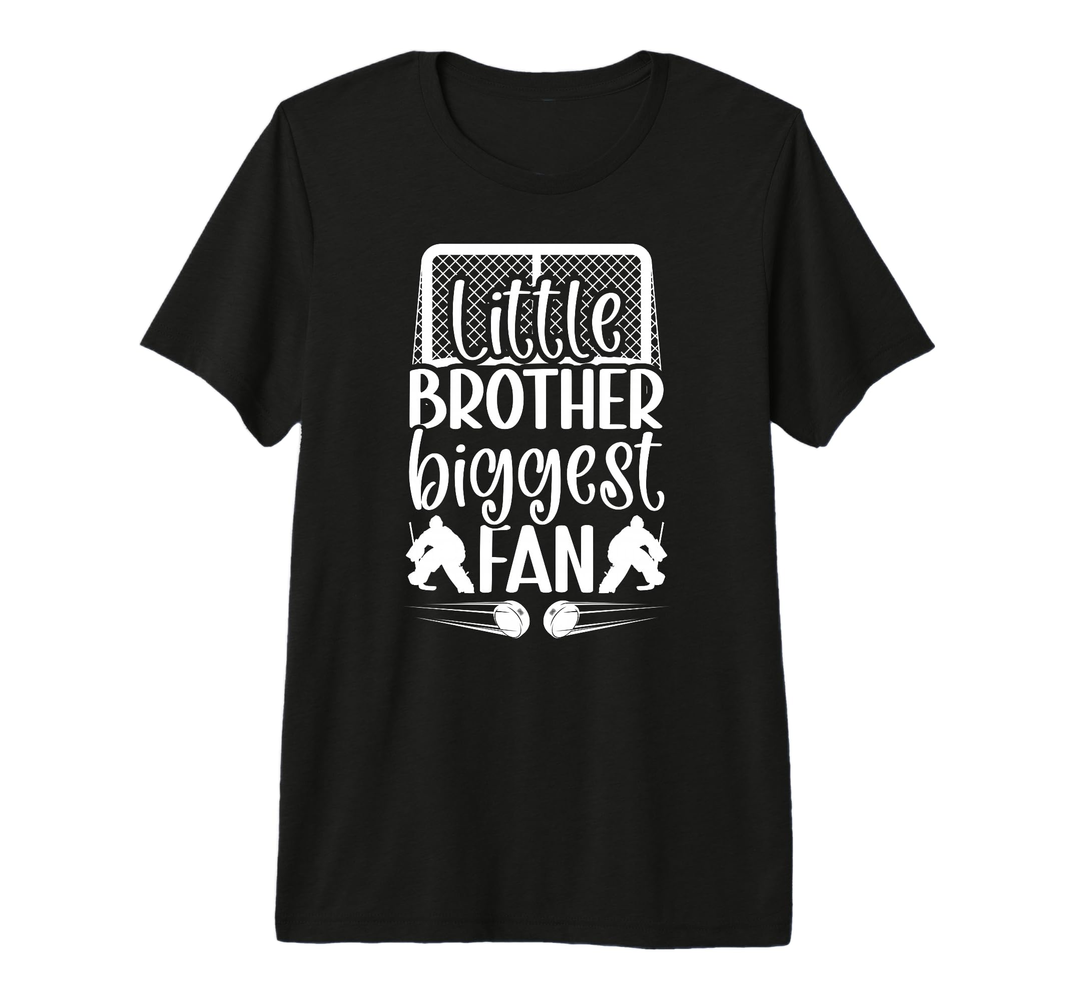 Little Brother Hockey Goalie T-Shirt - Aesthetic Graphic for Adults