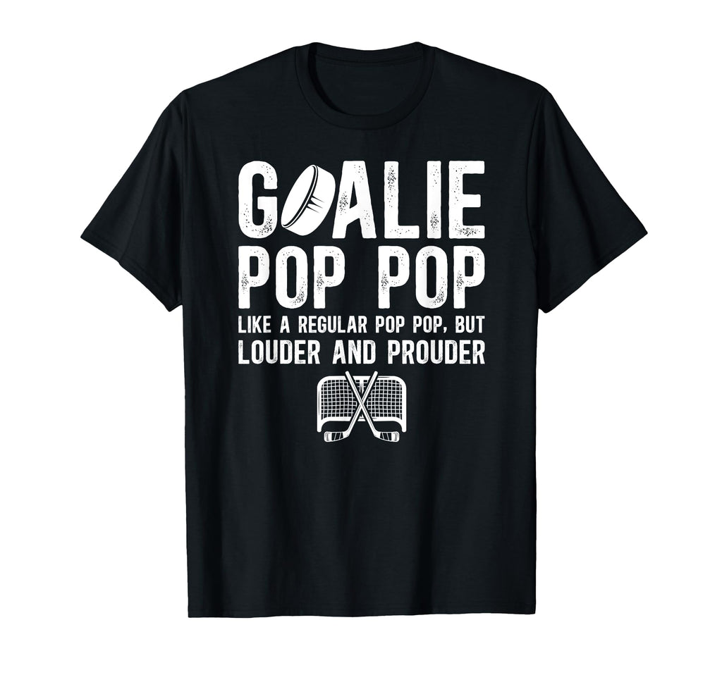 Hockey Goalie Pop Pop Ice Hockey T-Shirt - Novelty Apparel for Adults