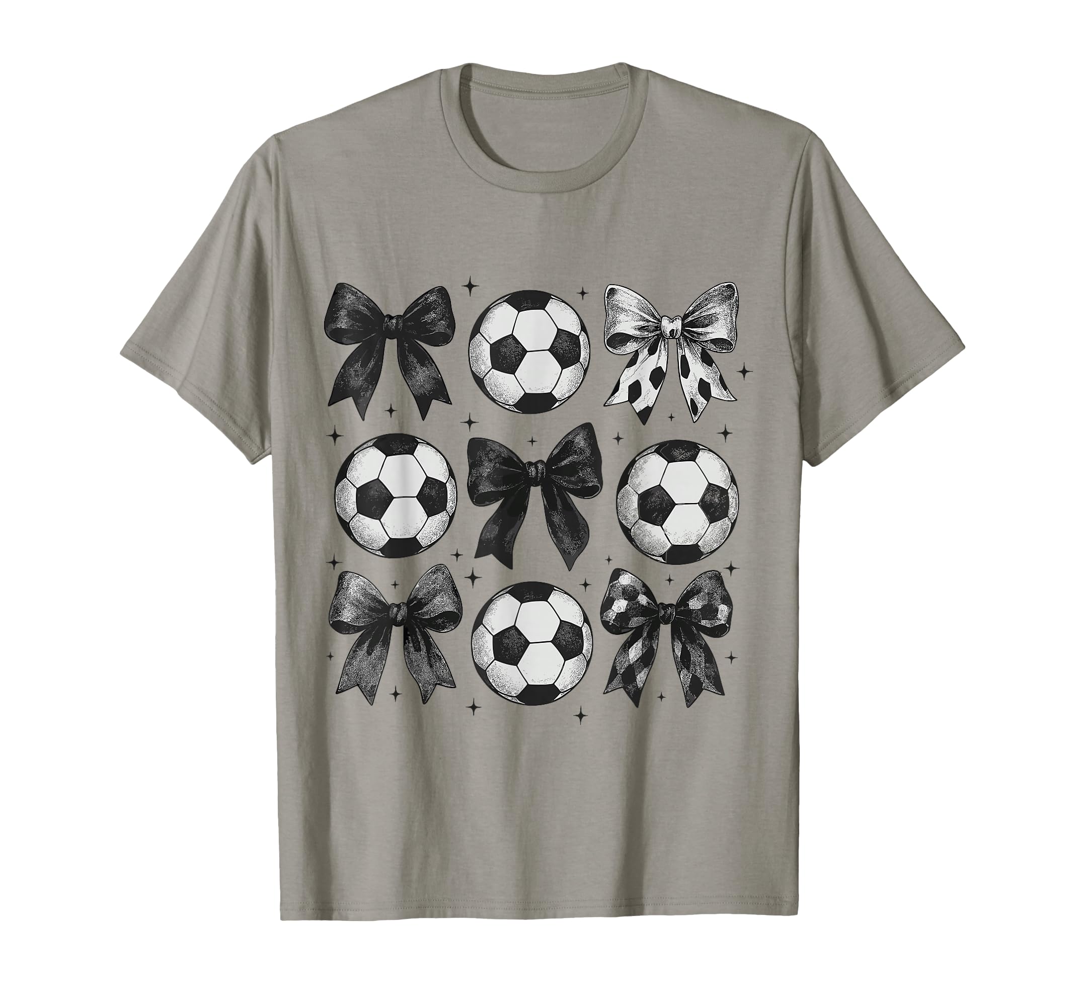 Soccer Coquette Bow Funny Soccer Bow T-Shirt - Novelty Apparel for Adults