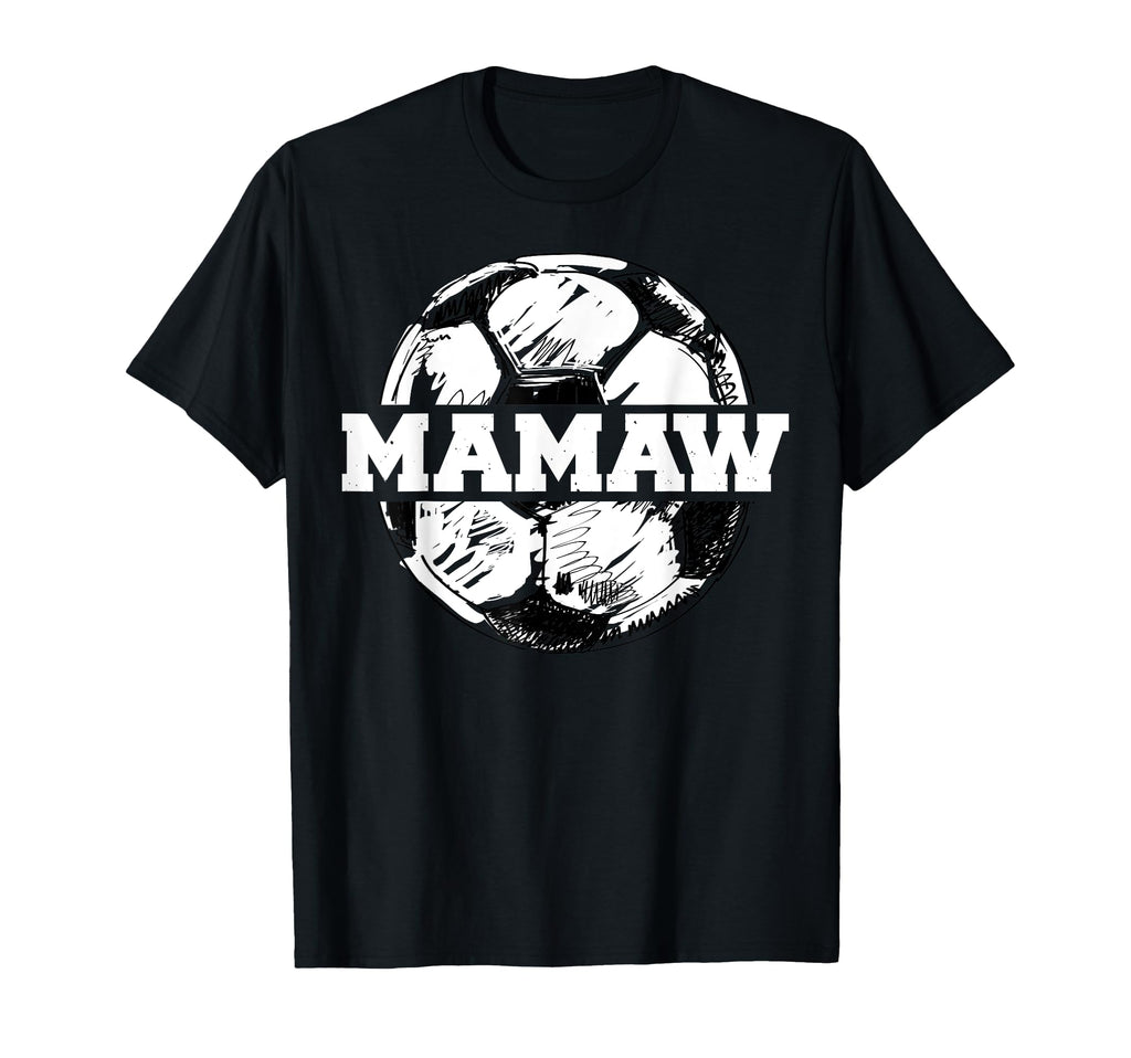 Soccer Mamaw Soccer Ball Split T-Shirt - Casual Everyday Wear Men Women