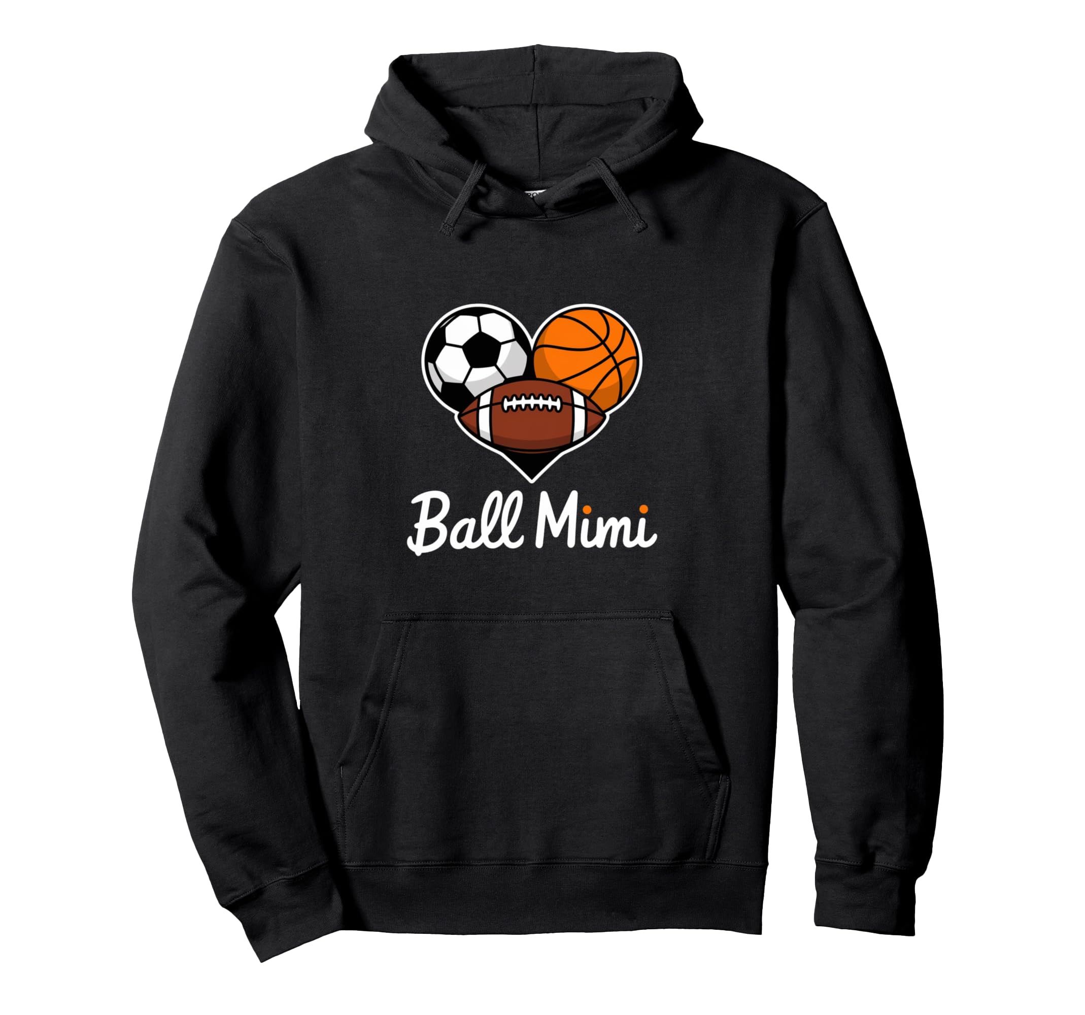 Ball Mimi Heart Funny Soccer Hoodie - Streetwear Style for Adults