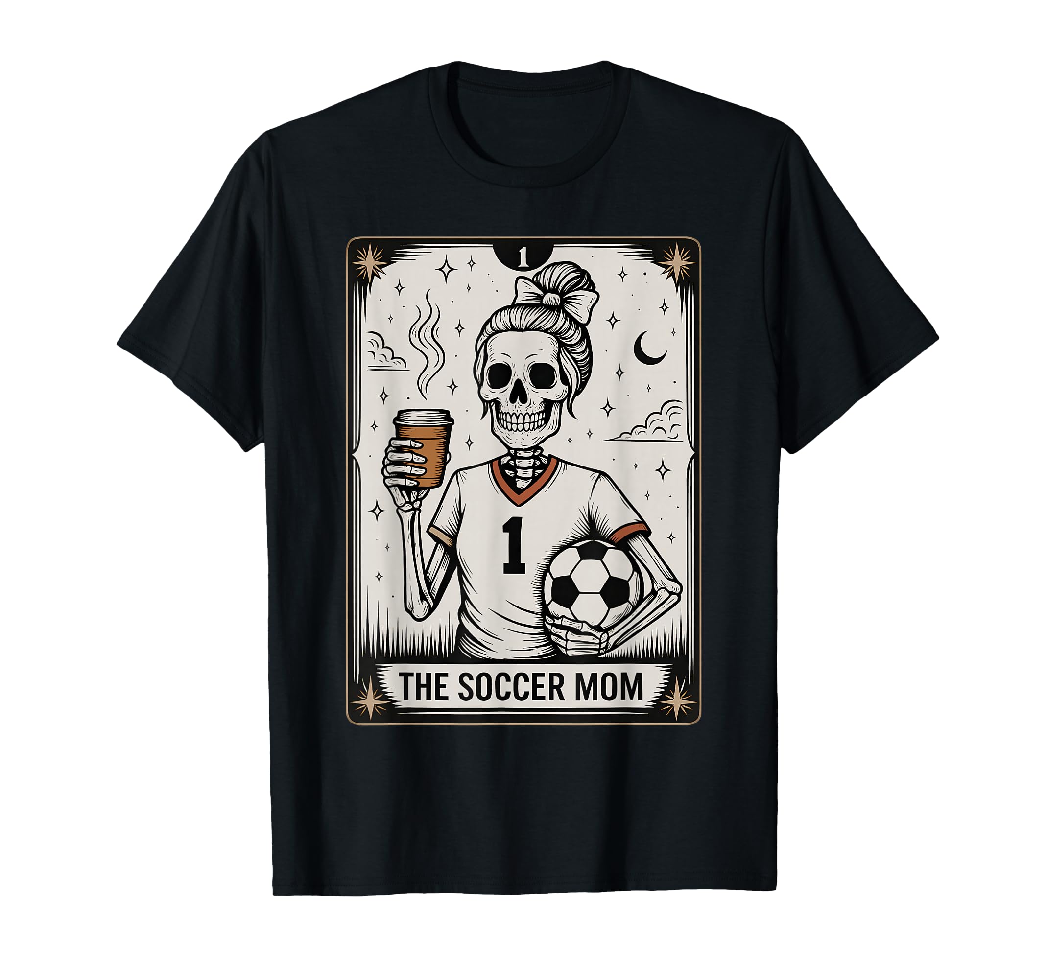 Soccer Mom Tarot Card Halloween T-Shirt - Fun Novelty Design for Adults