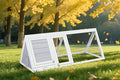 Wooden Quail Cage Indoor Outdoor,A-Frame Quail Coop,Triangle Rabbit Hutch with 2 Doors & Ventilating Wire for Small Animals,Sold by XilishppEcxEco (Grey)