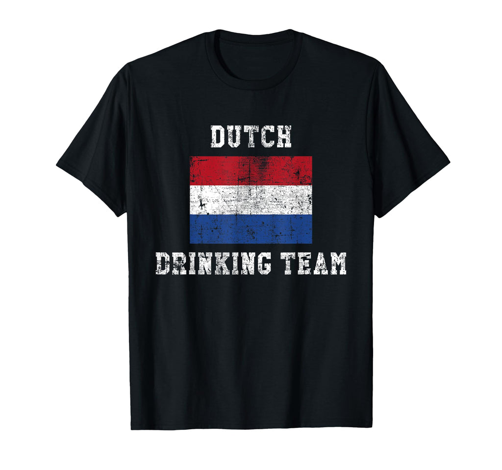 Dutch Drinking Team Funny National T-Shirt - Fun Novelty Design Unisex