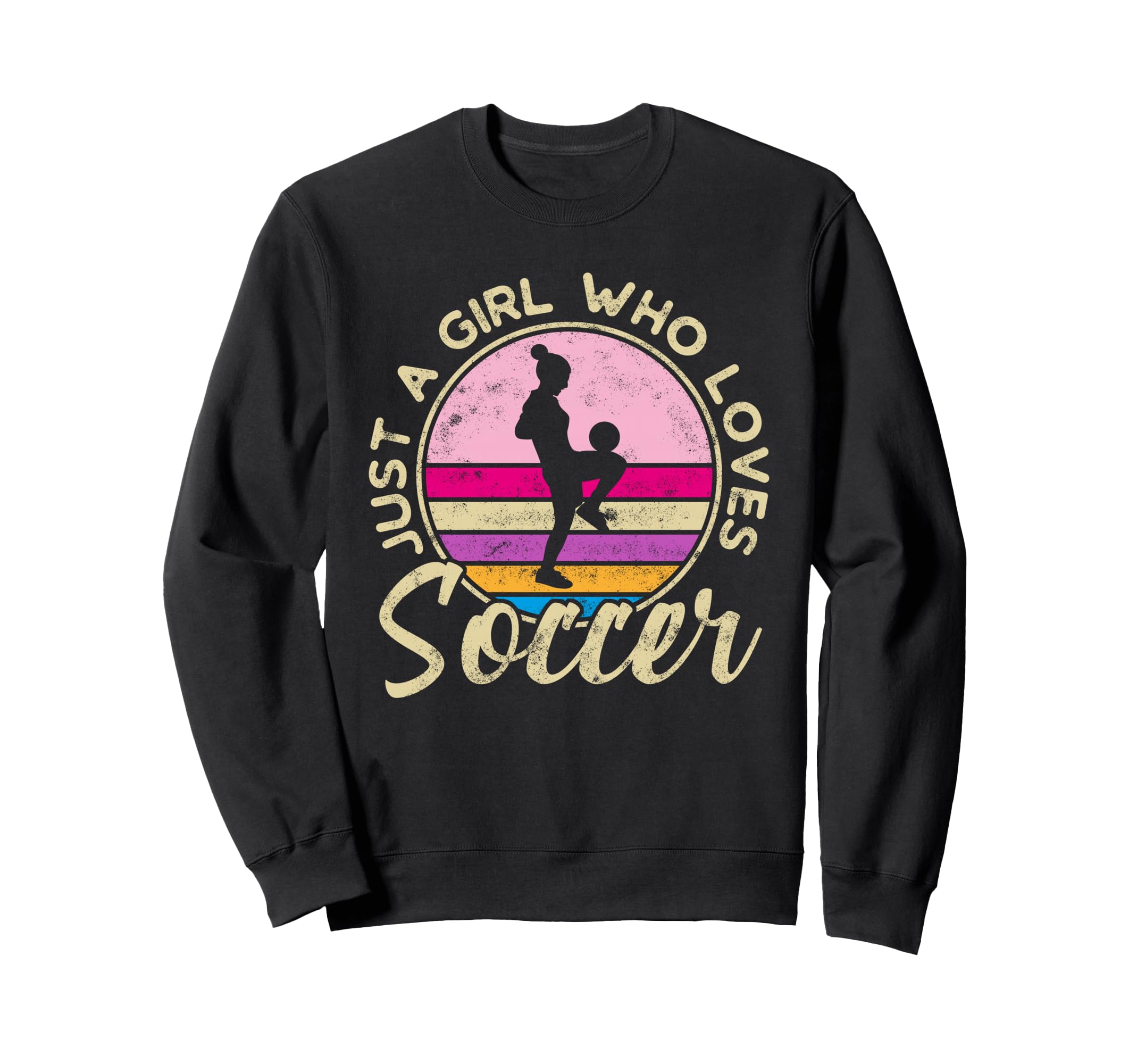 Just Who Loves Soccer Soccer Sweatshirt - Aesthetic Graphic Unisex