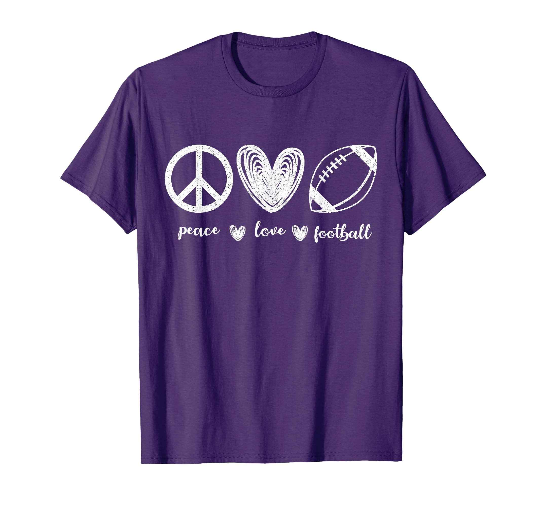 Peace Sign Love American Football T-Shirt - Custom Art Print Men Women