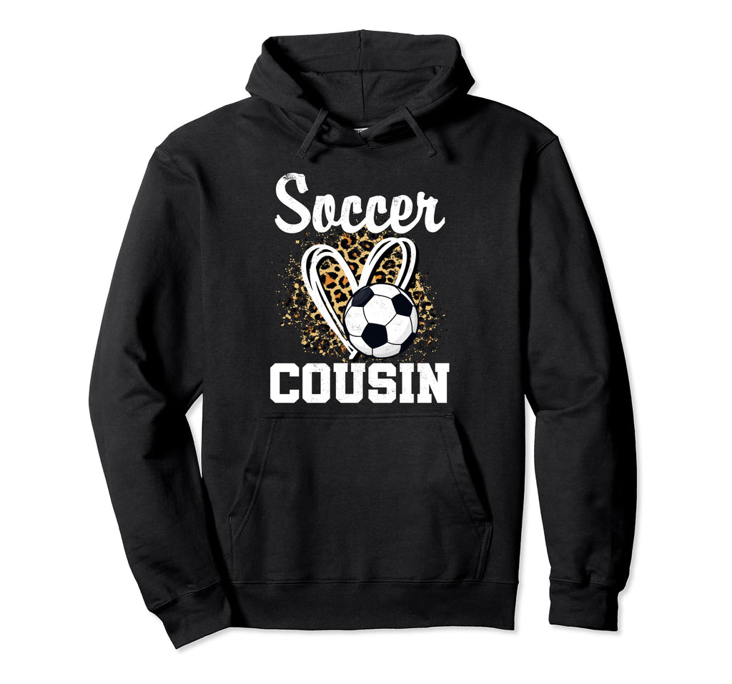 Soccer Cousin Leopard Heart Hoodie - Casual Everyday Wear for Adults