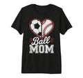 Soccer Baseball Ball Mom Soccer T-Shirt - Custom Art Print Men Women