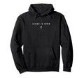 Jesus Is King Cross Christian Minimalist Hoodie - Unique Graphic Men Women