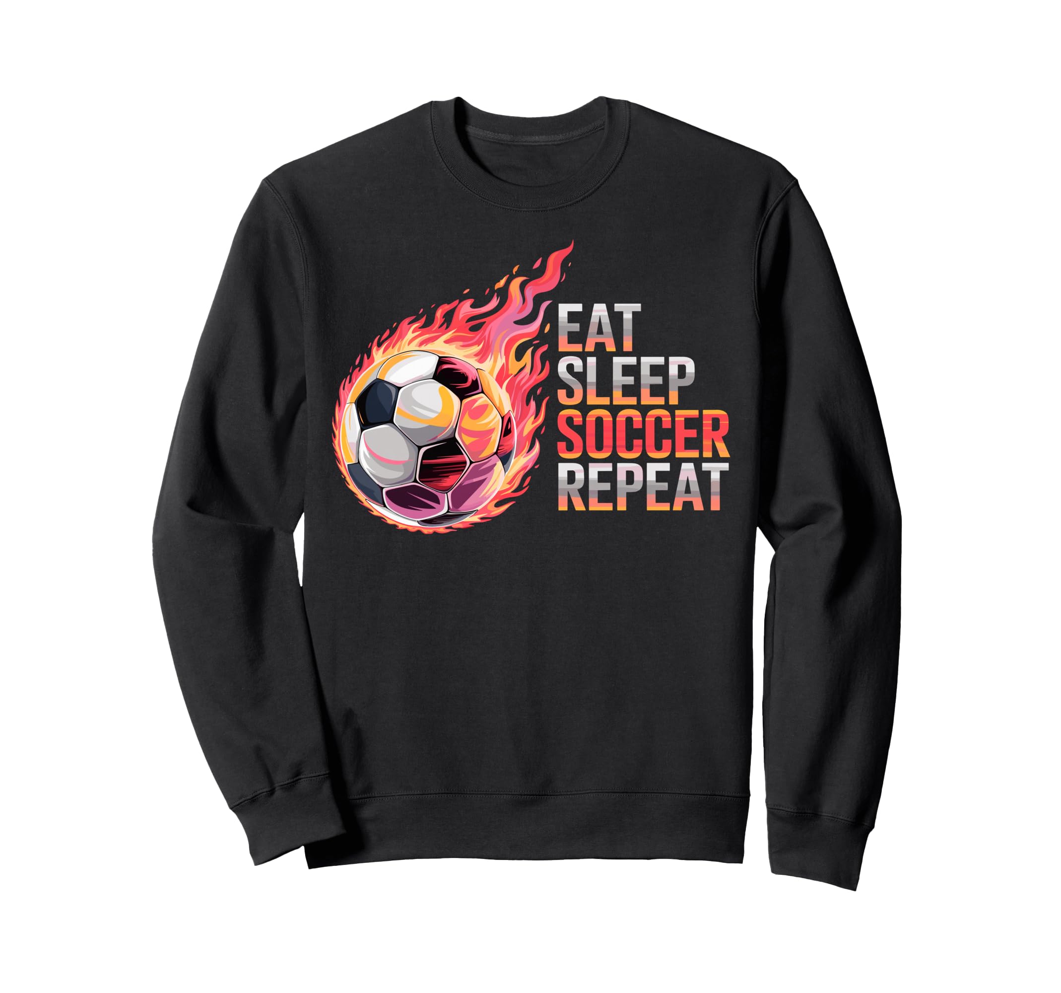 Eat Sleep Soccer Repet Goalie Sweatshirt - Aesthetic Graphic Men Women