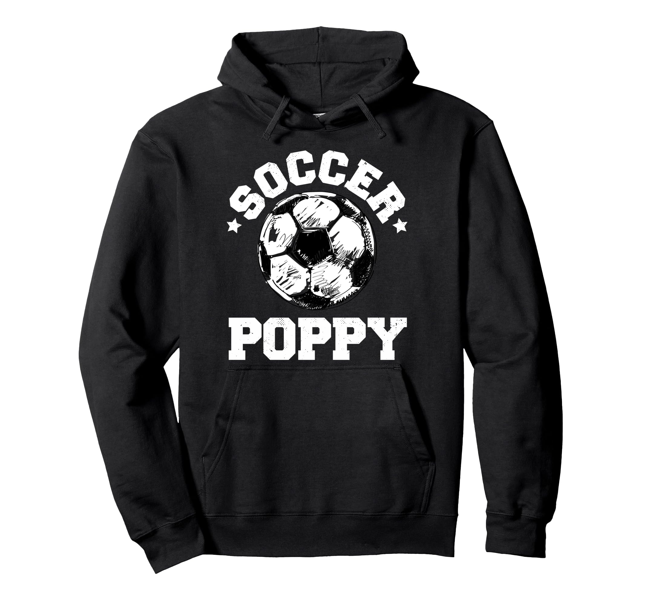 Soccer Poppy Soccer Ball Distressed Hoodie - Aesthetic Graphic for Adults