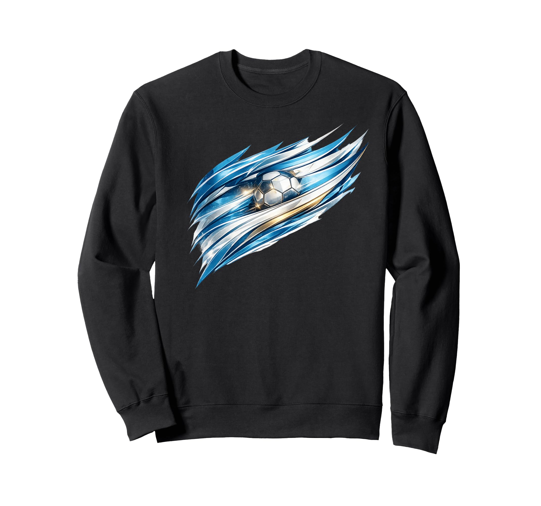 Argentina Football Blue White Sweatshirt - Aesthetic Graphic Men Women