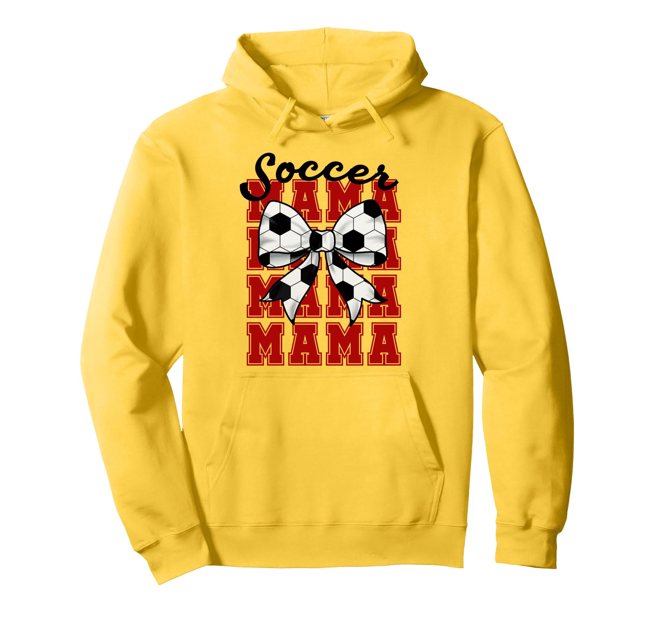 Soccer Bow Mama Mama Mama Mama Game Hoodie - Minimalist Print for Adults