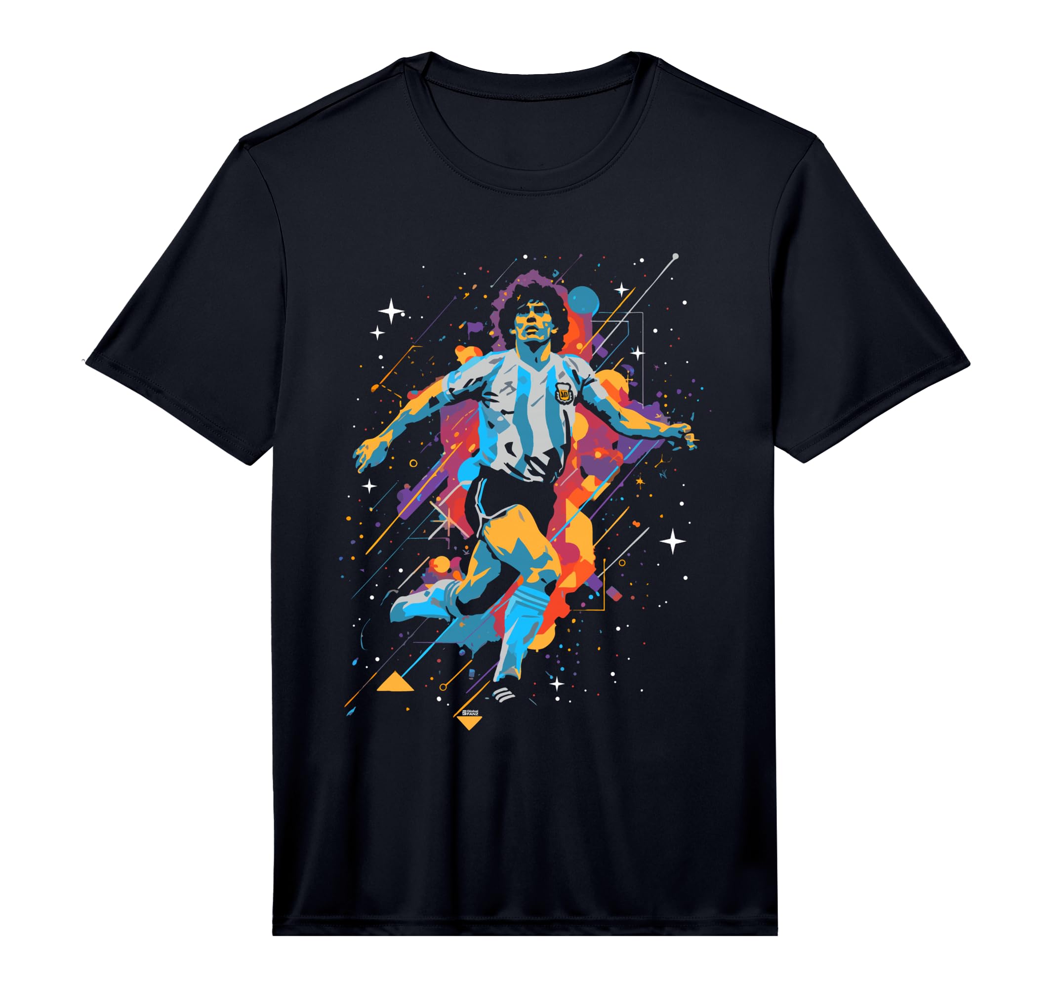 Diego Maradona Cosmic Football Legend T-Shirt - Trendy Graphic for Adults