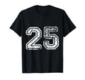 Distressed Number 25 Jersey T-Shirt - Fun Novelty Design Men Women