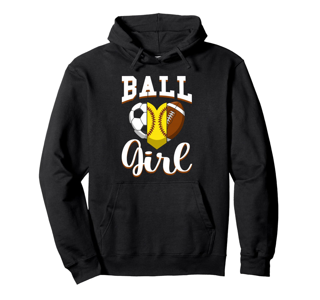 Ball Sports Heart Soccer Softball Hoodie - Fun Novelty Design Unisex