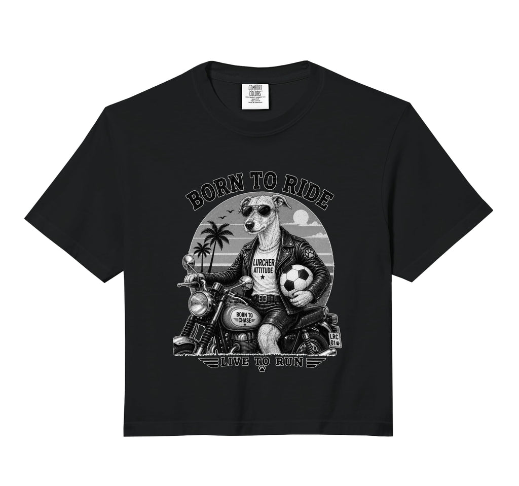 Lurcher Motorbike Love Footbal T-Shirt - Casual Everyday Wear for Adults