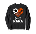 Ball Nana Funny Soccer Sweatshirt - Aesthetic Graphic for Adults