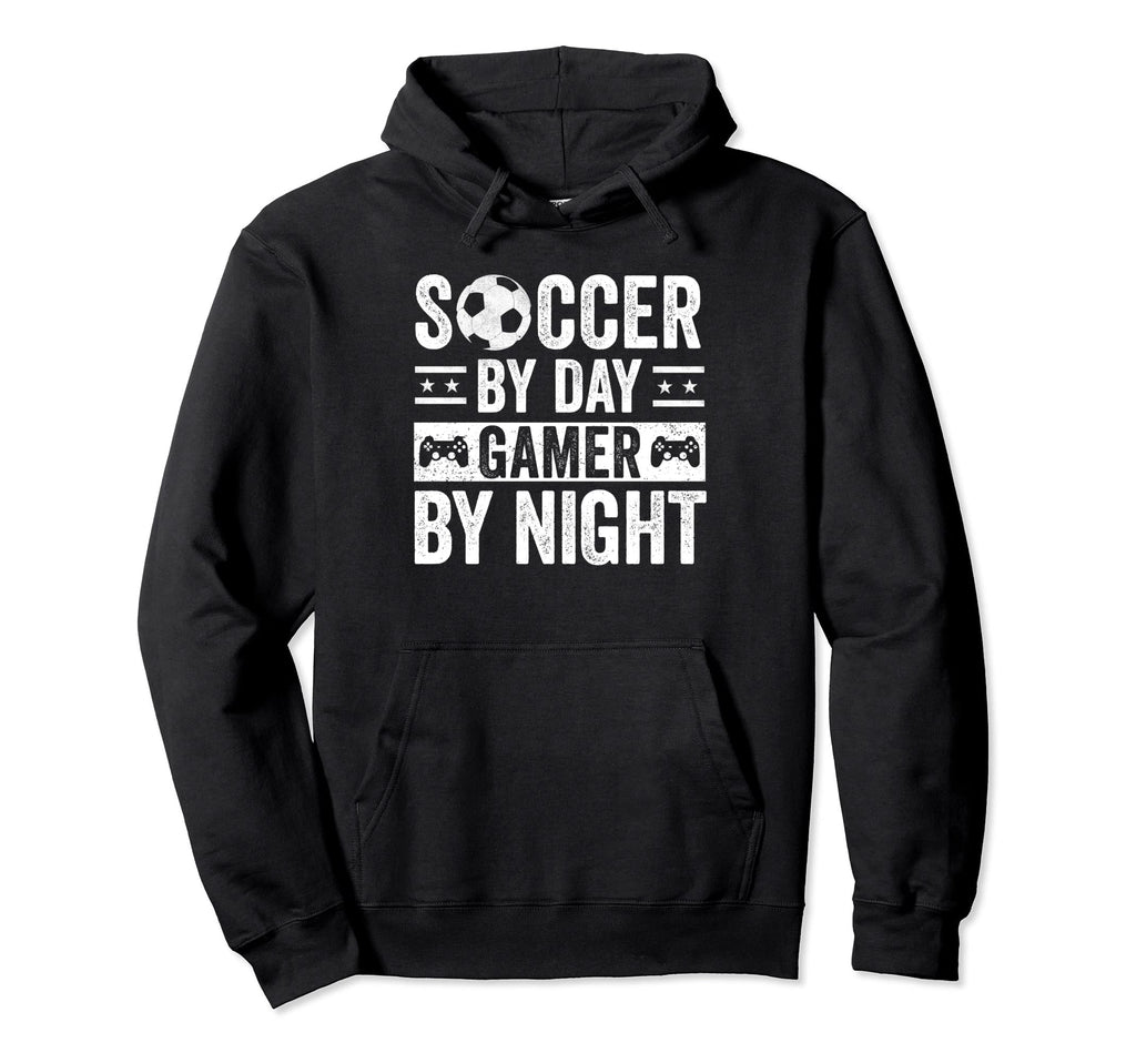 Soccer Day Gamer Night Funny Gaming Hoodie - Unique Graphic for Adults