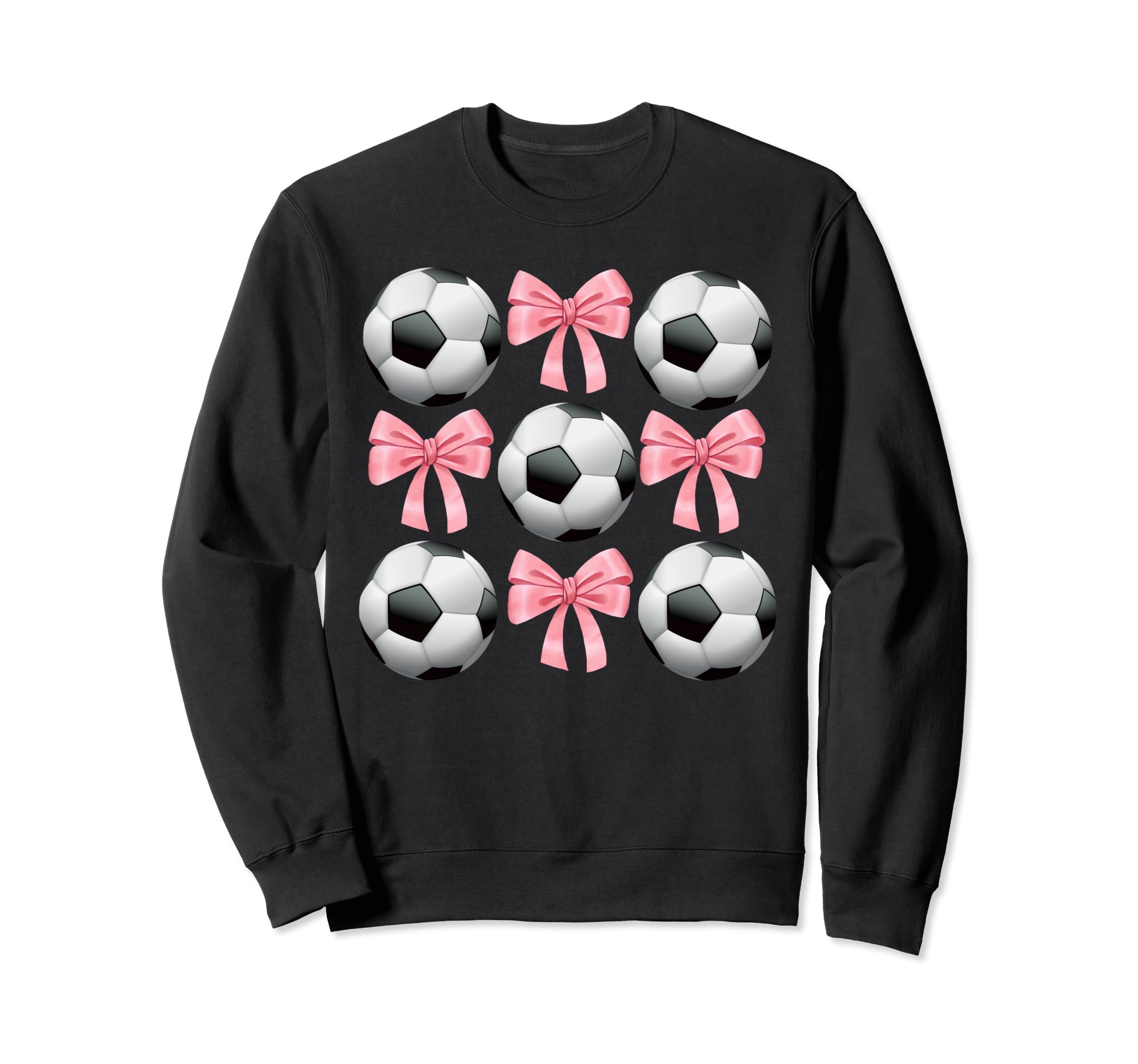 Soccer And Bows Coquette Soccer Mom Sweatshirt - Fun Novelty Design Unisex
