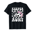 Groovy Soccer Keeper Aunt Soccer T-Shirt - Fun Novelty Design Men Women